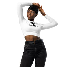 Intrigue Noire Recycled long-sleeve crop top