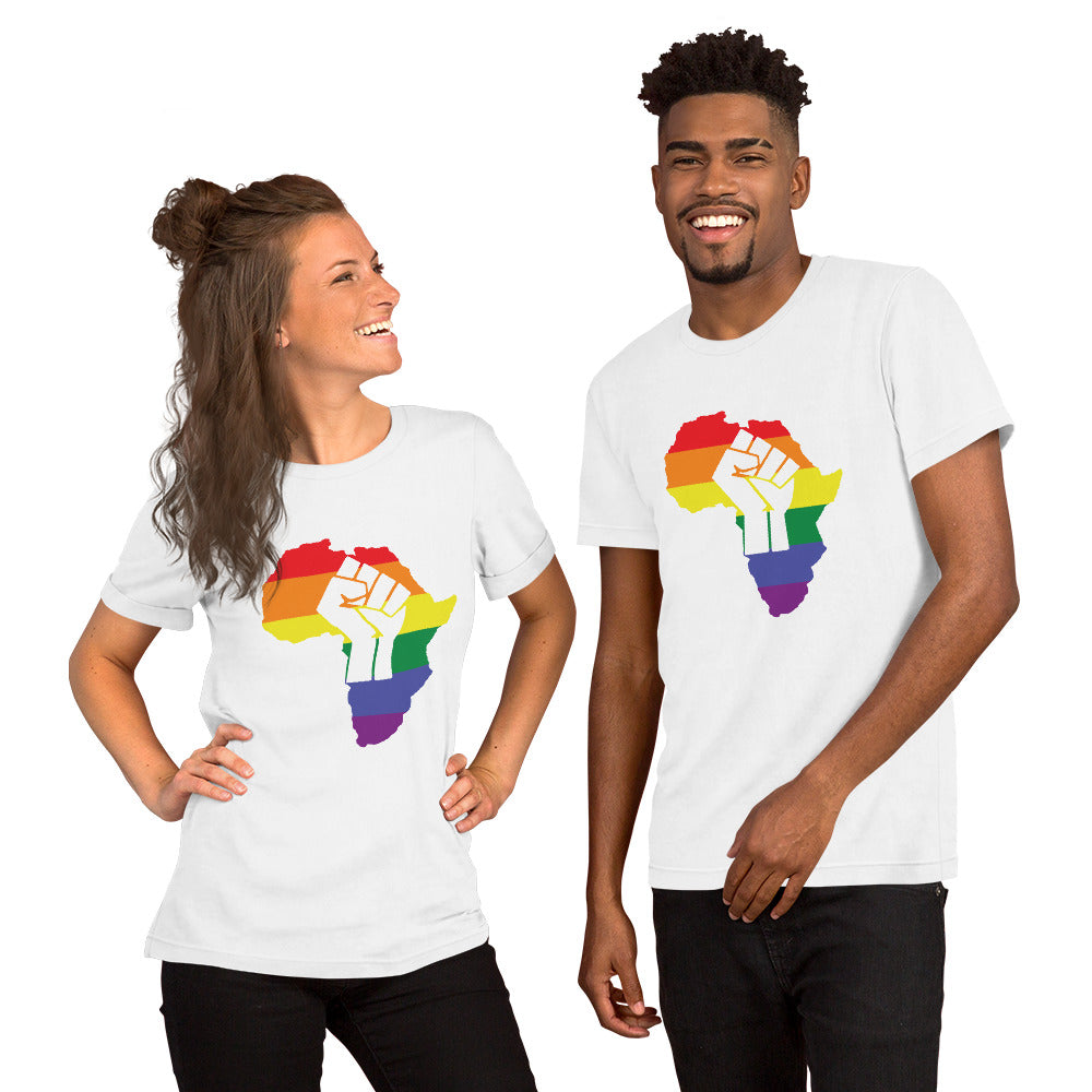 Rainbow Fist Short-Sleeve Unisex T-Shirt