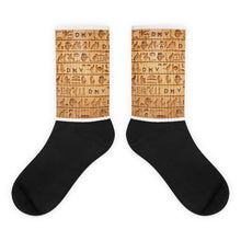 DMVGlyphics Black foot socks